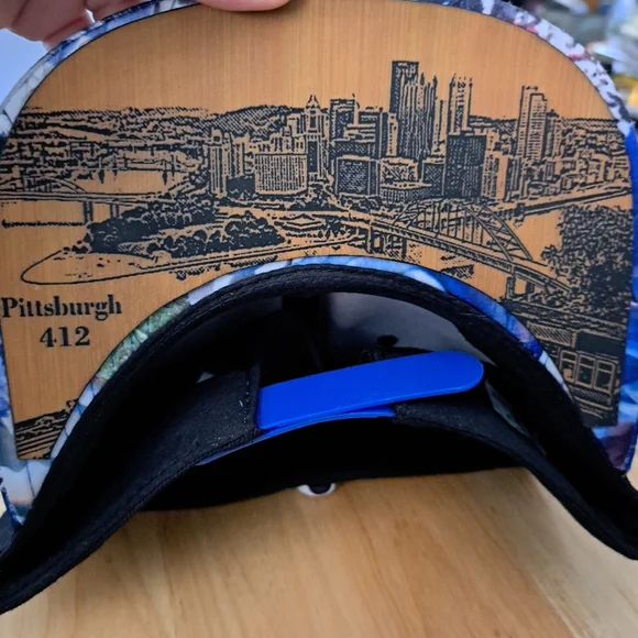 Black and Floral Pittsburgh Cap NWOT - Picture 2 of 3